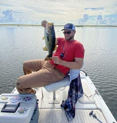 Bass caught on my Carolina Skiff